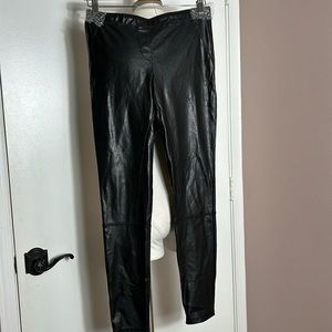 Aritzia Wilfred Black Faux Leather Leggings size M